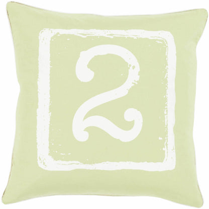 Bulford Pastel Green Number 2 Throw Pillow - Clearance - Loft&Timber