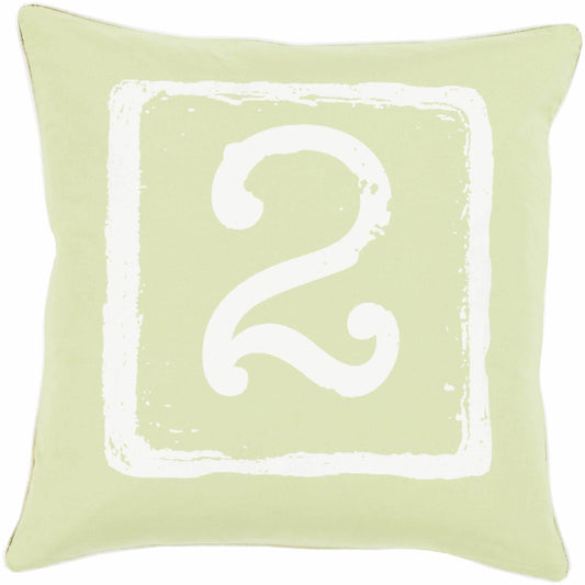 Bulford Pastel Green Number 2 Throw Pillow - Clearance - Loft&Timber