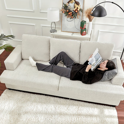 97" Modern Sofa, 3 Seater Comfy Couch Sofa- Extra Deep Seated Oversized Sofa - Loft&Timber