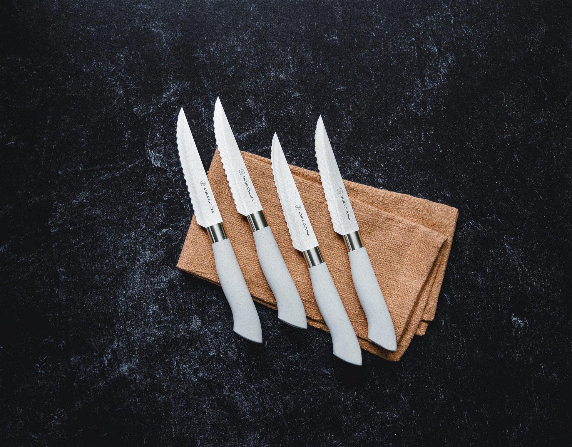 EcoCut 4 Piece Steak Knife Set, Grey-3
