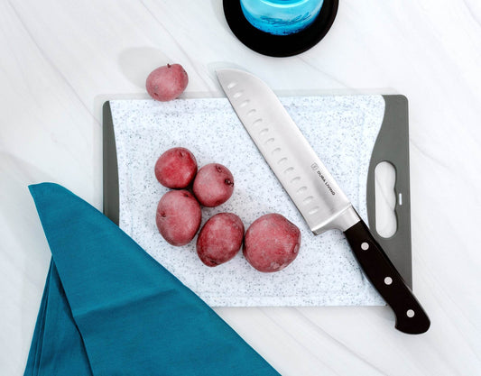 Superior 7 inch Santoku Knife - Black - Loft&Timber