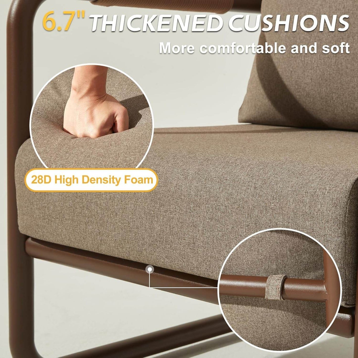 Outdoor Aluminum Patio Furniture Set with Fire Pit - Loft&Timber