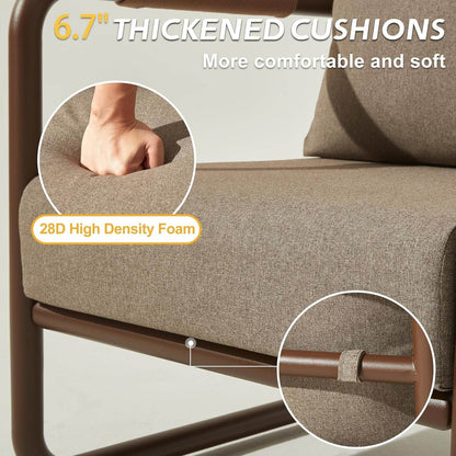 Outdoor Aluminum Patio Furniture Set with Fire Pit - Loft&Timber