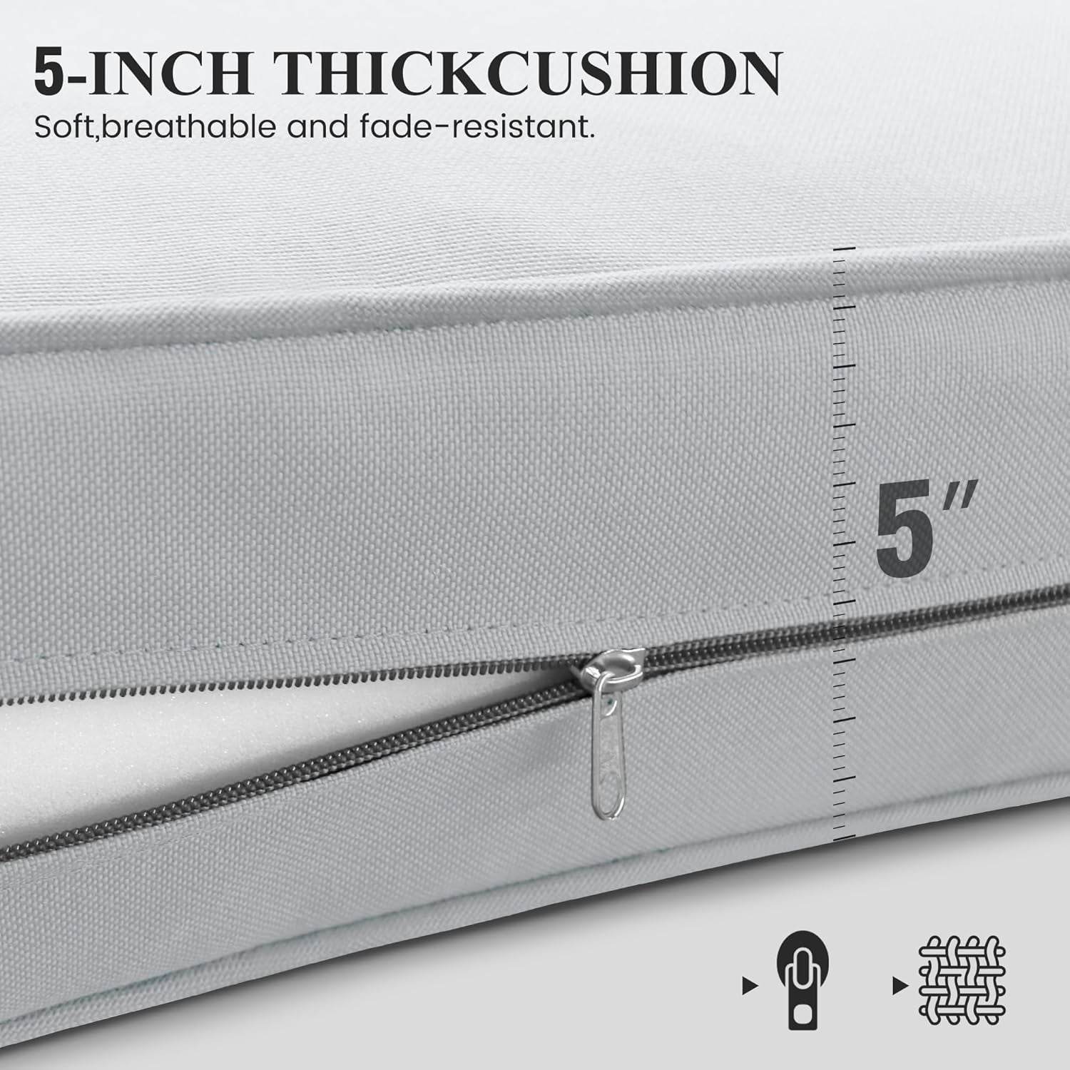 Aluminum Patio Furniture Set, 10 Piece Metal Outdoor Furniture Set, Patio Furniture Set with Waterproof Covers for Backyard Garden（Dark Grey&Light Grey） - Loft&Timber