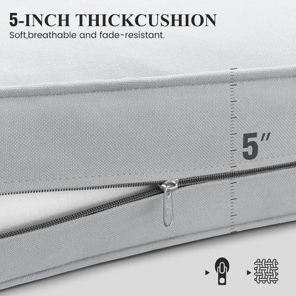 Aluminum Patio Furniture Set, 10 Piece Metal Outdoor Furniture Set, Patio Furniture Set with Waterproof Covers for Backyard Garden（Dark Grey&Light Grey） - Loft&Timber