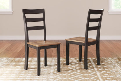 Gesthaven Solid Wood Dining Chair Set of 2 Natural Brown-1