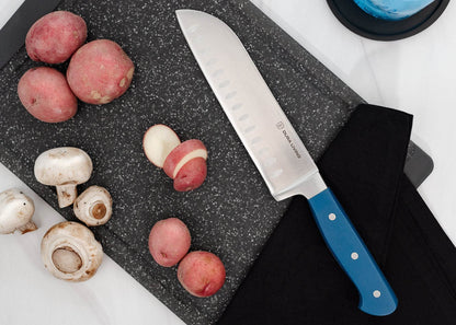 Superior 7 inch Santoku Knife - Royal Blue - Loft&Timber