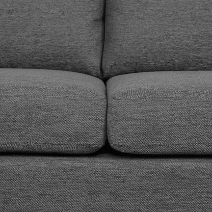 Charcoal and Silver 3 Seater Sofa - Loft&Timber