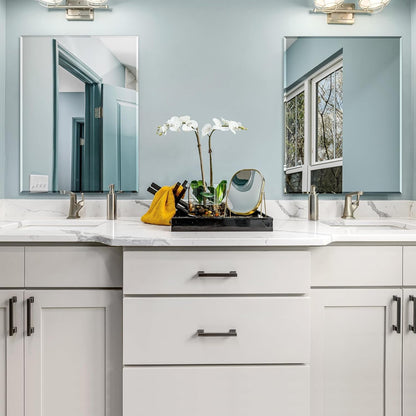Wall Mirror Beveled Edge Frameless Mirror 24” X 32" Wall Mounted Mirror for Bathroom Vanity and Entryway - Loft&Timber