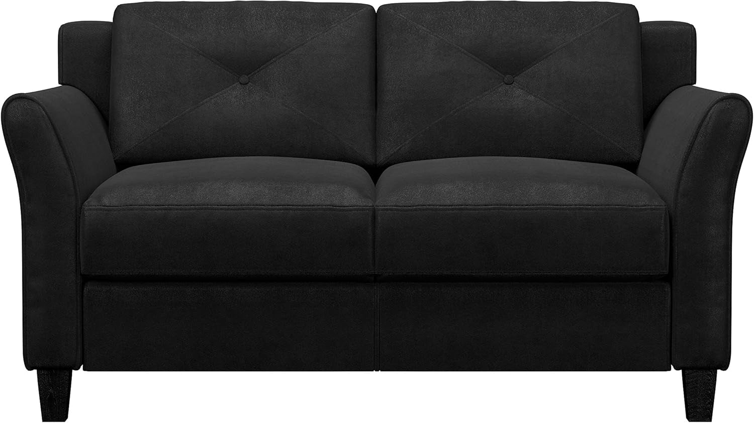 57" Black Loveseat - Harrington-3