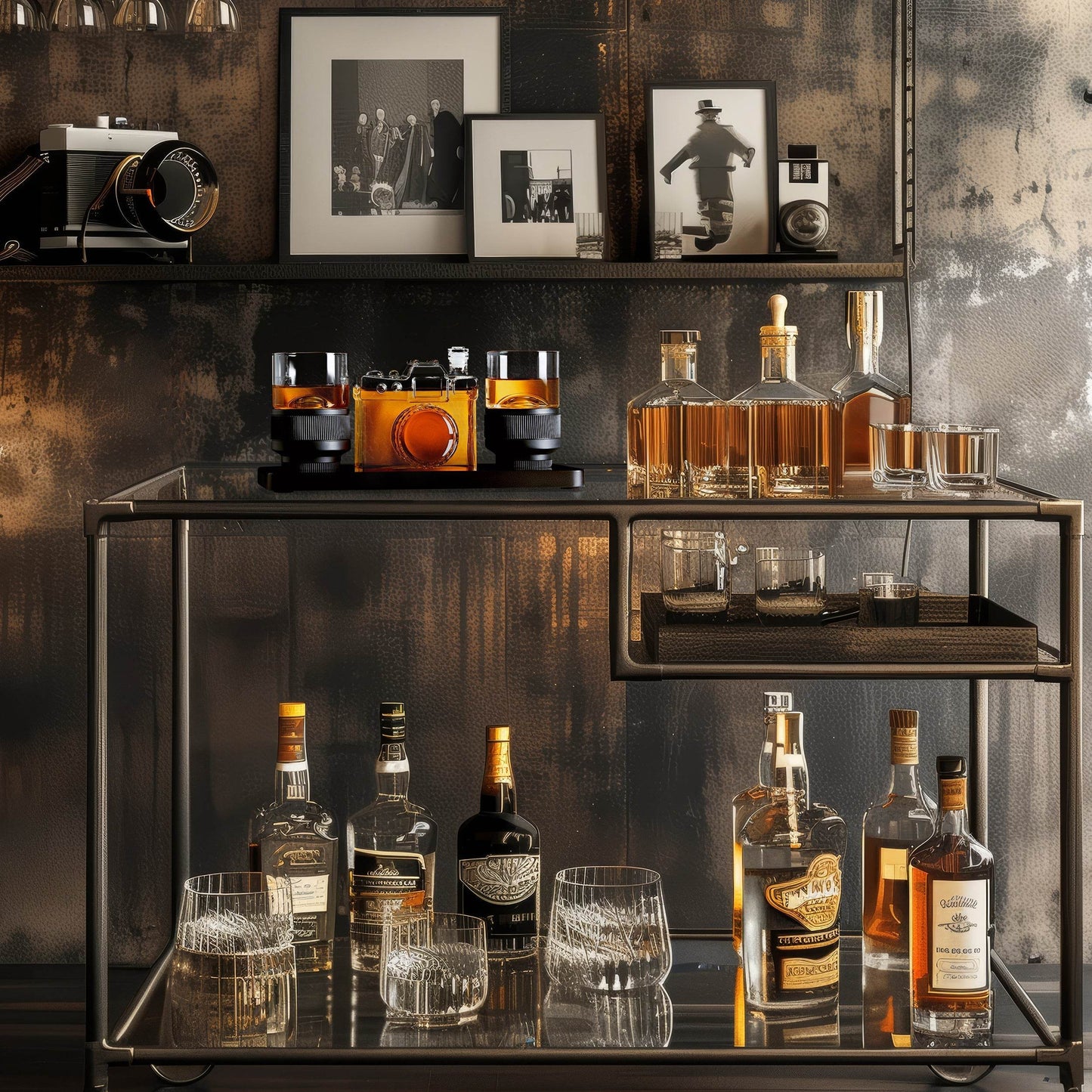 Camera Shaped Wine & Whiskey Decanter - 27.4OZ Photographer Unique Decanter Set with Beautiful Gift Box, Photo Videographer Gifts, Film Lover, Orchestra, Musicals, Image Taking Enthusiasts - Loft&Timber