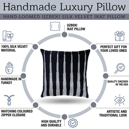 Canvello Decorative Black & White Pillow | 16x16 inch - Loft&Timber