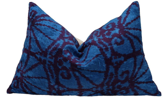 Canvello Decorative Blue Lumbar Throw Pillows For Couch - 16x24 in - Loft&Timber