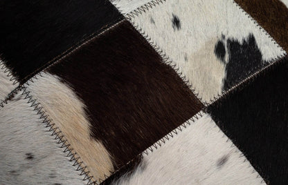 Canvello Genuine Cowhide Leather Decorative Throw Pillows - Handmade Patchwork Boho Accent Pillows For Sofa, Couch, Bed, Chair - Western Southwestern Farmhouse Pillow Covers With Feather Down Insert Included - Loft&Timber