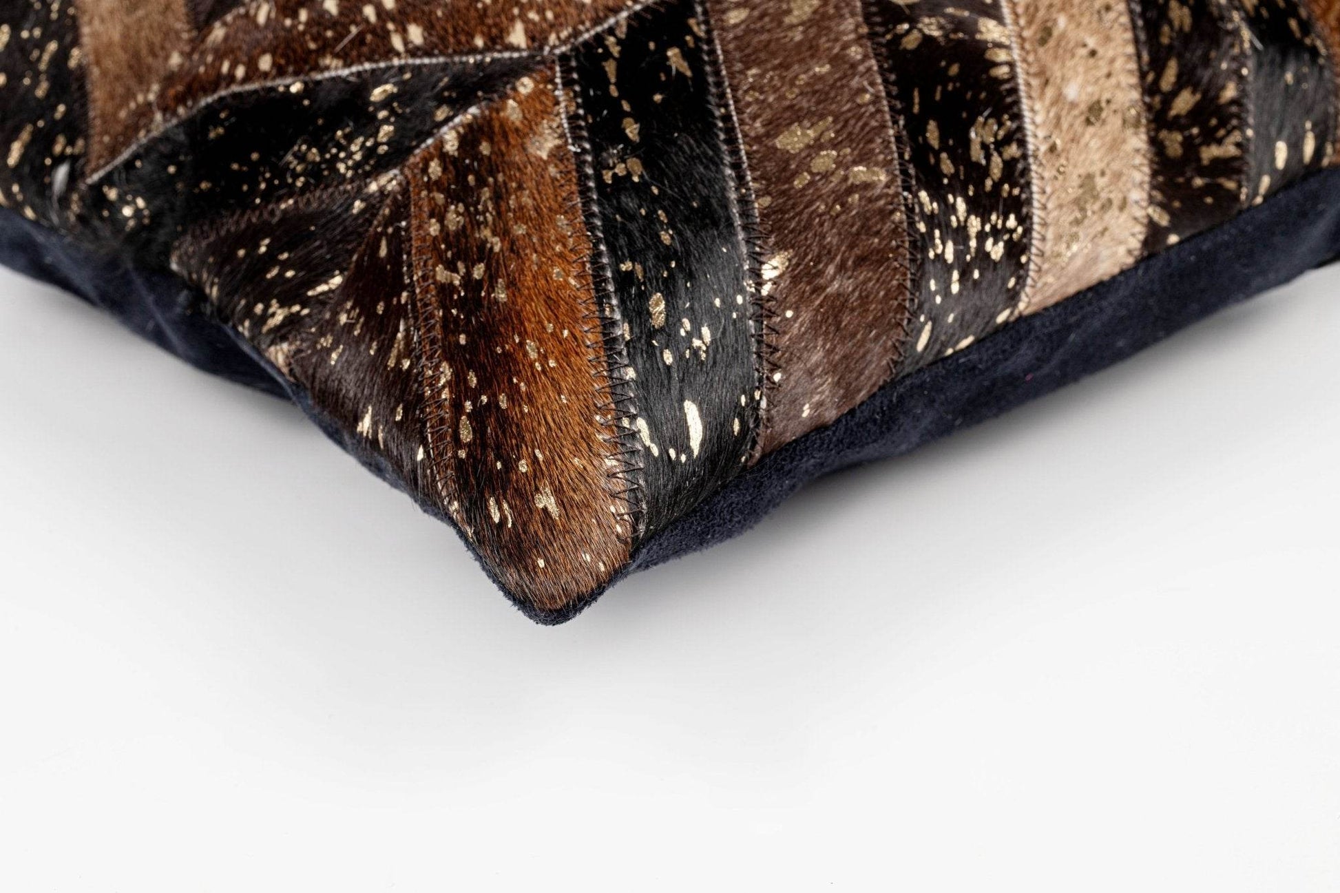 Canvello Genuine Cowhide Leather Decorative Throw Pillows - Handmade Patchwork Boho Accent Pillows For Sofa, Couch, Bed, Chair - Western Southwestern Farmhouse Pillow Covers With Feather Down Insert Included - Loft&Timber