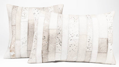 Canvello Genuine Cowhide Leather Decorative Throw Pillows - Handmade Patchwork Boho Accent Pillows For Sofa, Couch, Bed, Chair - Western Southwestern Farmhouse Pillow Covers With Feather Down Insert Included - Loft&Timber