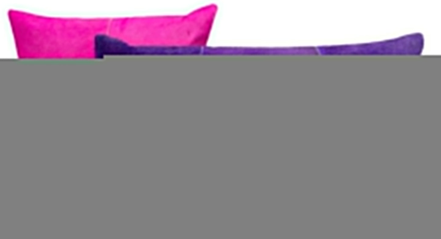 Canvello Genuine Cowhide Leather Decorative Throw Pillows - Handmade Patchwork Boho Accent Pillows For Sofa, Couch, Bed, Chair - Western Southwestern Farmhouse Pillow Covers With Feather Down Insert Included) - Loft&Timber