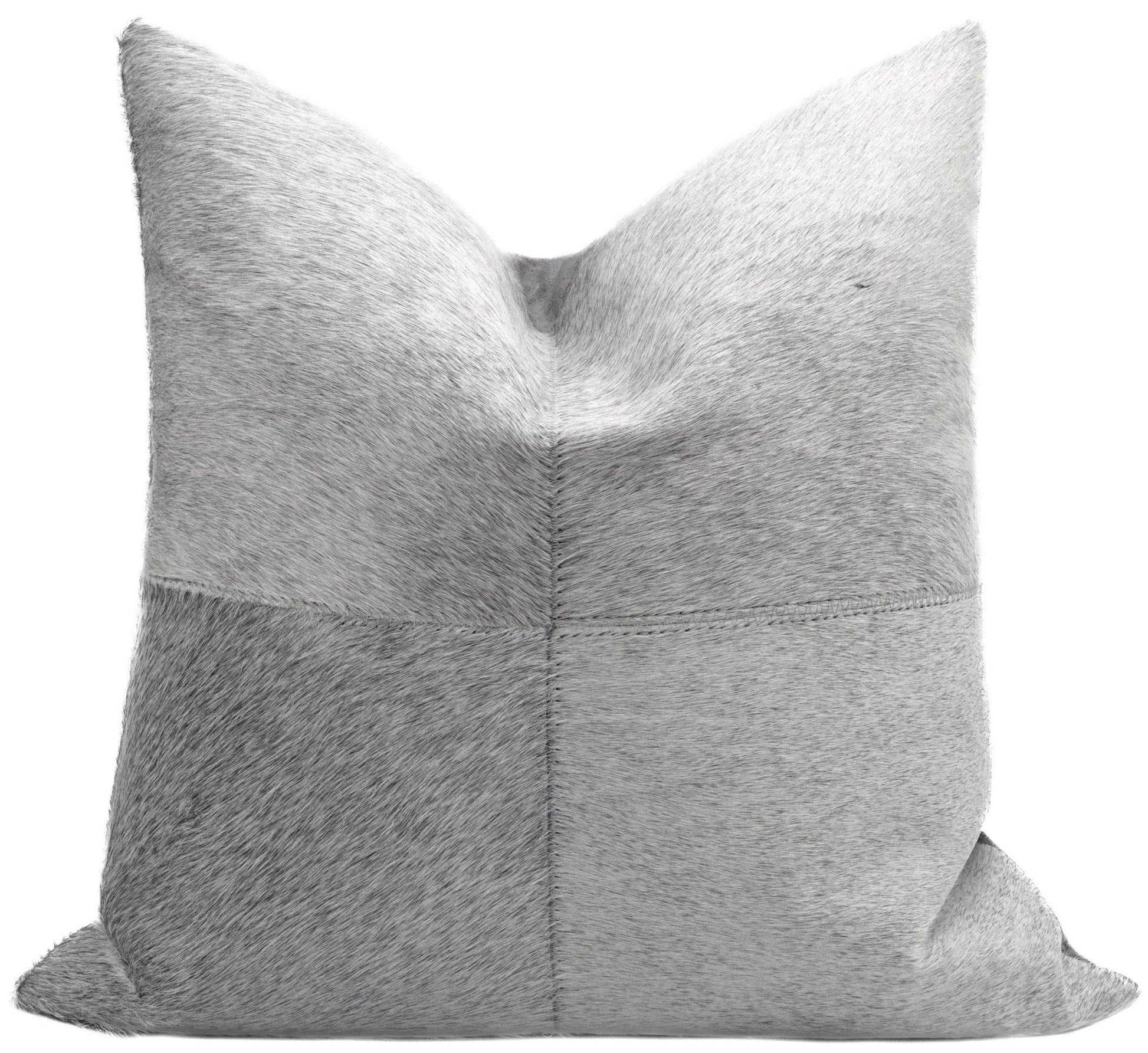 Canvello Genuine Cowhide Leather Decorative Throw Pillows - Handmade Patchwork Boho Accent Pillows For Sofa, Couch, Bed, Chair - Western Southwestern Farmhouse Pillow Covers With Feather Down Insert Included) - Loft&Timber