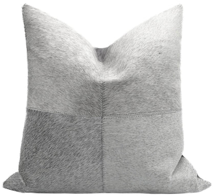 Canvello Genuine Cowhide Leather Decorative Throw Pillows - Handmade Patchwork Boho Accent Pillows For Sofa, Couch, Bed, Chair - Western Southwestern Farmhouse Pillow Covers With Feather Down Insert Included) - Loft&Timber