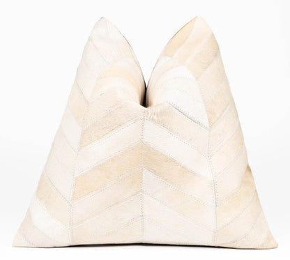 Canvello Genuine Cowhide Leather Decorative Throw Pillows - Handmade Patchwork Boho Accent Pillows For Sofa, Couch, Bed, Chair - Western Southwestern Farmhouse Pillow Covers With Feather Down Insert Included - Loft&Timber