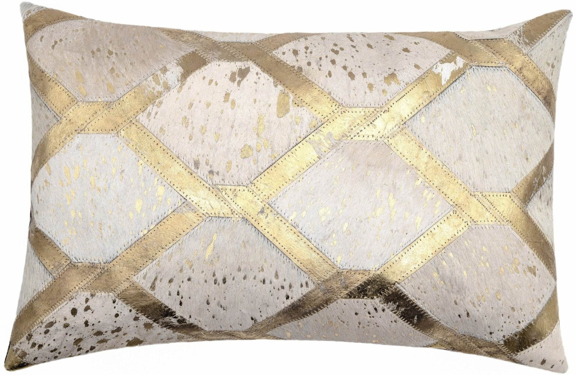 Canvello Genuine Cowhide Leather Decorative Throw Pillows - Handmade Patchwork Boho Accent Pillows For Sofa, Couch, Bed, Chair - Western Southwestern Farmhouse Pillow Covers With Feather Down Insert Included) - Loft&Timber