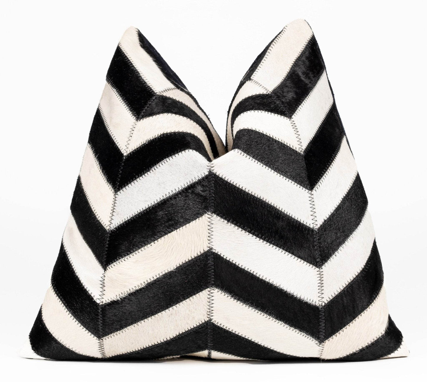 Canvello Genuine Cowhide Leather Decorative Throw Pillows - Handmade Patchwork Boho Accent Pillows For Sofa, Couch, Bed, Chair - Western Southwestern Farmhouse Pillow Covers With Feather Down Insert Included - Loft&Timber