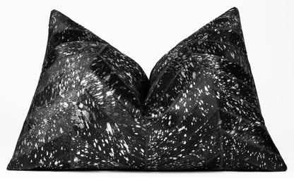 Canvello Genuine Cowhide Leather Decorative Throw Pillows - Handmade Patchwork Boho Accent Pillows For Sofa, Couch, Bed, Chair - Western Southwestern Farmhouse Pillow Covers With Feather Down Insert Included - Loft&Timber