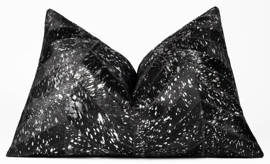 Canvello Genuine Cowhide Leather Decorative Throw Pillows - Handmade Patchwork Boho Accent Pillows For Sofa, Couch, Bed, Chair - Western Southwestern Farmhouse Pillow Covers With Feather Down Insert Included - Loft&Timber