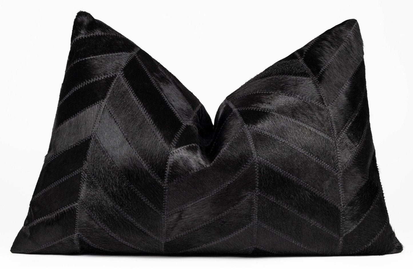 Canvello Genuine Cowhide Leather Decorative Throw Pillows - Handmade Patchwork Boho Accent Pillows For Sofa, Couch, Bed, Chair - Western Southwestern Farmhouse Pillow Covers With Feather Down Insert Included - Loft&Timber