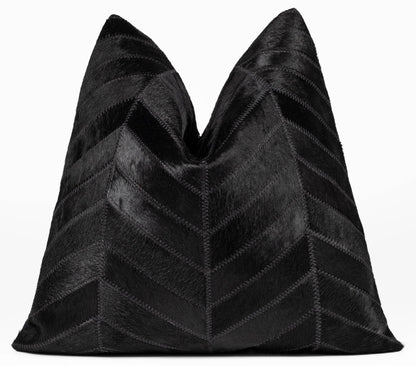 Canvello Genuine Cowhide Leather Decorative Throw Pillows - Handmade Patchwork Boho Accent Pillows For Sofa, Couch, Bed, Chair - Western Southwestern Farmhouse Pillow Covers With Feather Down Insert Included - Loft&Timber