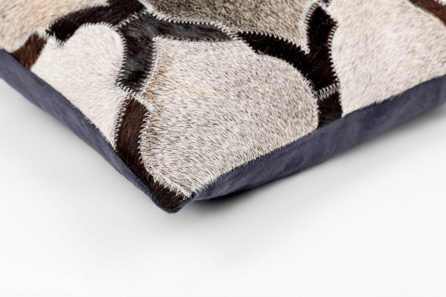 Canvello Genuine Cowhide Leather Decorative Throw Pillows - Handmade Patchwork Boho Accent Pillows For Sofa, Couch, Bed, Chair - Western Southwestern Farmhouse Pillow Covers With Feather Down Insert Included - Loft&Timber