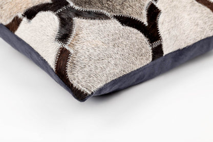 Canvello Genuine Cowhide Leather Decorative Throw Pillows - Handmade Patchwork Boho Accent Pillows For Sofa, Couch, Bed, Chair - Western Southwestern Farmhouse Pillow Covers With Feather Down Insert Included - Loft&Timber