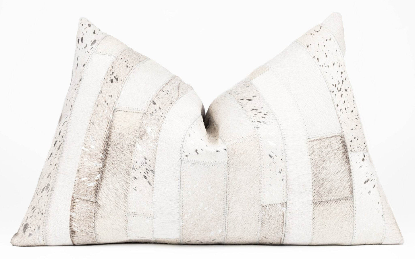 Canvello Genuine Cowhide Leather Decorative Throw Pillows - Handmade Patchwork Boho Accent Pillows For Sofa, Couch, Bed, Chair - Western Southwestern Farmhouse Pillow Covers With Feather Down Insert Included - Loft&Timber