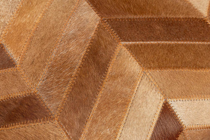 Canvello Genuine Cowhide Leather Decorative Throw Pillows - Handmade Patchwork Boho Accent Pillows For Sofa, Couch, Bed, Chair - Western Southwestern Farmhouse Pillow Covers With Feather Down Insert Included - Loft&Timber