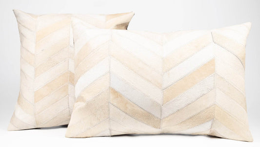 Canvello Genuine Cowhide Leather Decorative Throw Pillows - Handmade Patchwork Boho Accent Pillows For Sofa, Couch, Bed, Chair - Western Southwestern Farmhouse Pillow Covers With Feather Down Insert Included - Loft&Timber