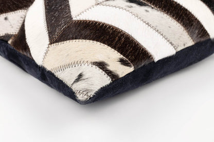 Canvello Genuine Cowhide Leather Decorative Throw Pillows - Handmade Patchwork Boho Accent Pillows For Sofa, Couch, Bed, Chair - Western Southwestern Farmhouse Pillow Covers With Feather Down Insert Included - Loft&Timber