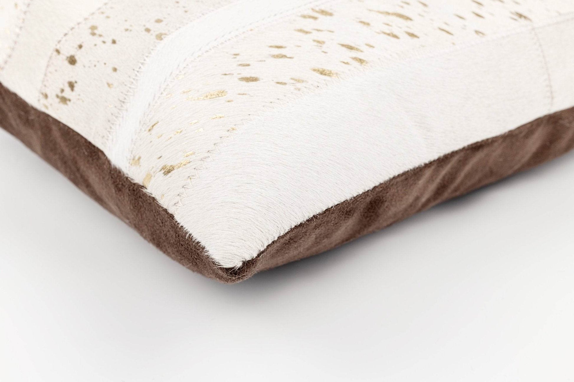 Canvello Genuine Cowhide Leather Decorative Throw Pillows - Handmade Patchwork Boho Accent Pillows For Sofa, Couch, Bed, Chair - Western Southwestern Farmhouse Pillow Covers With Feather Down Insert Included - Loft&Timber