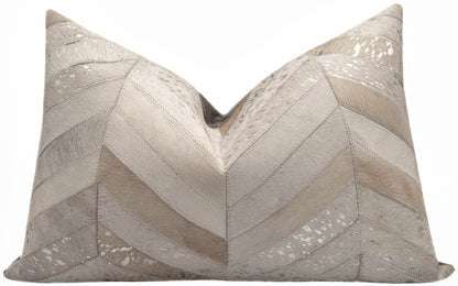 Canvello Genuine Cowhide Leather Decorative Throw Pillows - Handmade Patchwork Boho Accent Pillows For Sofa, Couch, Bed, Chair - Western Southwestern Farmhouse Pillow Covers With Feather Down Insert Included - Loft&Timber