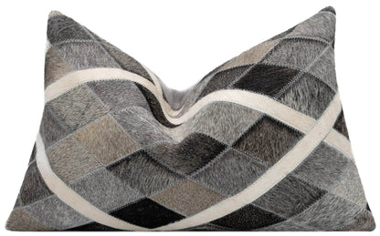 Canvello Genuine Cowhide Leather Decorative Throw Pillows - Handmade Patchwork Boho Accent Pillows For Sofa, Couch, Bed, Chair - Western Southwestern Farmhouse Pillow Covers With Feather Down Insert Included) - Loft&Timber