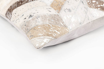 Canvello Genuine Cowhide Leather Decorative Throw Pillows - Handmade Patchwork Boho Accent Pillows For Sofa, Couch, Bed, Chair - Western Southwestern Farmhouse Pillow Covers With Feather Down Insert Included - Loft&Timber