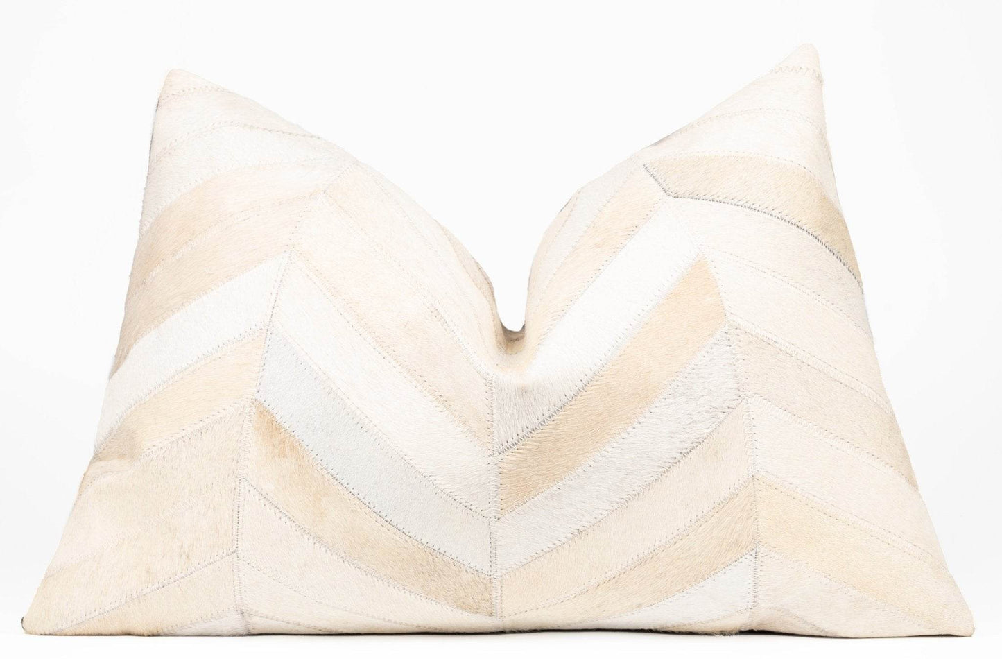 Canvello Genuine Cowhide Leather Decorative Throw Pillows - Handmade Patchwork Boho Accent Pillows For Sofa, Couch, Bed, Chair - Western Southwestern Farmhouse Pillow Covers With Feather Down Insert Included - Loft&Timber