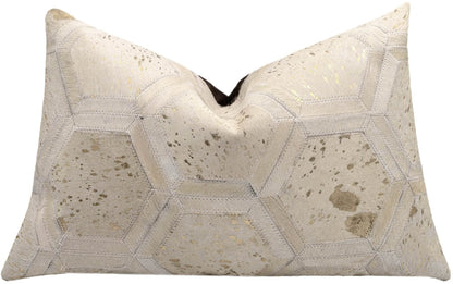 Canvello Genuine Cowhide Leather Decorative Throw Pillows - Handmade Patchwork Boho Accent Pillows For Sofa, Couch, Bed, Chair - Western Southwestern Farmhouse Pillow Covers With Feather Down Insert Included) - Loft&Timber