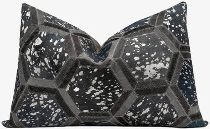 Canvello Genuine Cowhide Leather Decorative Throw Pillows - Handmade Patchwork Boho Accent Pillows For Sofa, Couch, Bed, Chair - Western Southwestern Farmhouse Pillow Covers With Feather Down Insert Included - Loft&Timber