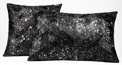 Canvello Genuine Cowhide Leather Decorative Throw Pillows - Handmade Patchwork Boho Accent Pillows For Sofa, Couch, Bed, Chair - Western Southwestern Farmhouse Pillow Covers With Feather Down Insert Included - Loft&Timber