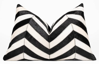 Canvello Genuine Cowhide Leather Decorative Throw Pillows - Handmade Patchwork Boho Accent Pillows For Sofa, Couch, Bed, Chair - Western Southwestern Farmhouse Pillow Covers With Feather Down Insert Included - Loft&Timber