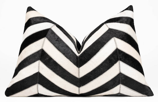 Canvello Genuine Cowhide Leather Decorative Throw Pillows - Handmade Patchwork Boho Accent Pillows For Sofa, Couch, Bed, Chair - Western Southwestern Farmhouse Pillow Covers With Feather Down Insert Included - Loft&Timber