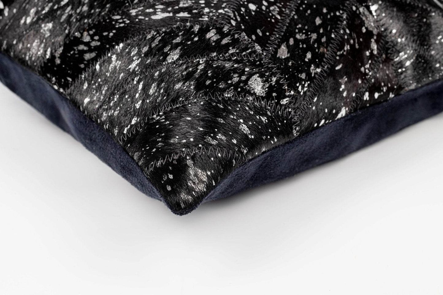 Canvello Genuine Cowhide Leather Decorative Throw Pillows - Handmade Patchwork Boho Accent Pillows For Sofa, Couch, Bed, Chair - Western Southwestern Farmhouse Pillow Covers With Feather Down Insert Included - Loft&Timber