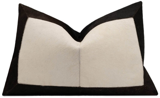 Canvello Genuine Cowhide Leather Decorative Throw Pillows - Handmade Patchwork Boho Accent Pillows For Sofa, Couch, Bed, Chair - Western Southwestern Farmhouse Pillow Covers With Feather Down Insert Included) - Loft&Timber