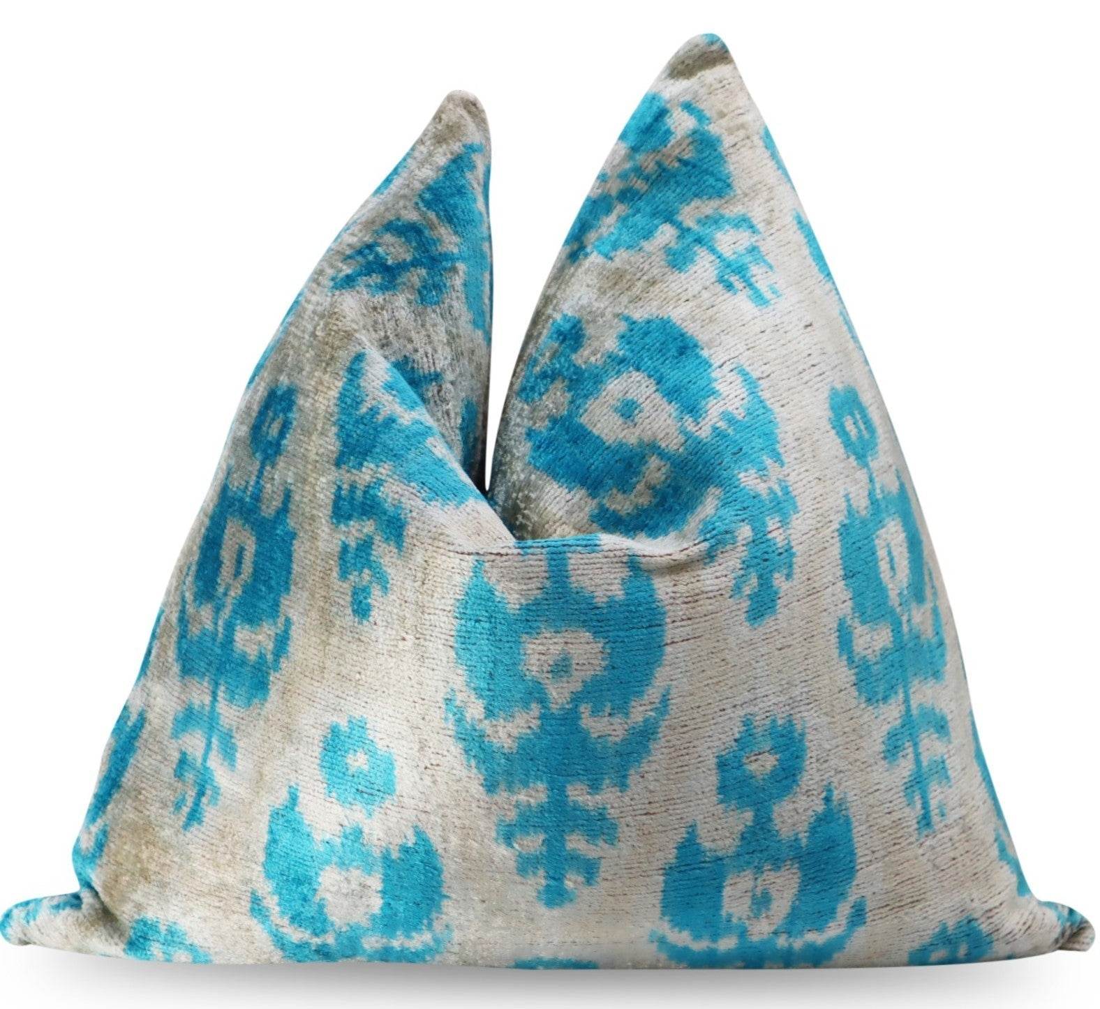 Canvello Geometric Blue Pillows With Luxury Decorative Cover - 16x16 in - Loft&Timber