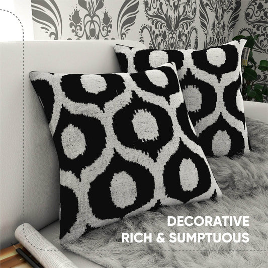 Canvello Handmade Decorative Black and White Pillows - 18x18 in - Loft&Timber